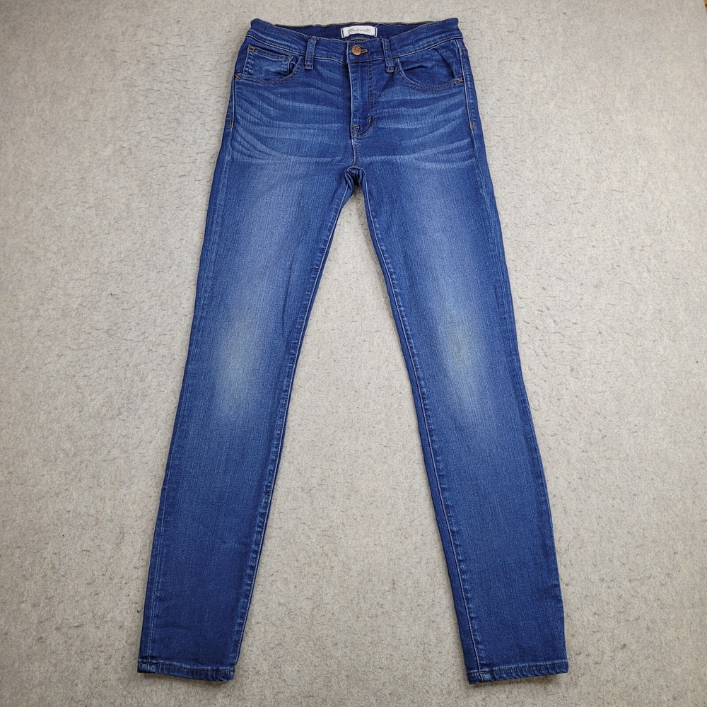 Madewell Roadtripper Jeans Womens 26 Blue Dark Wash Skinny 28x29 High Rise‎